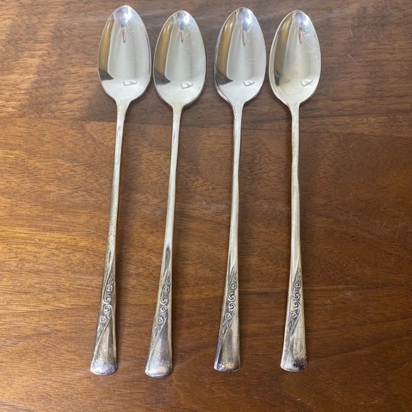Wm Rogers Extra Plate IS 1938 REVELATION 7.5" Ice Tea Spoon Set - Picture 1 of 6